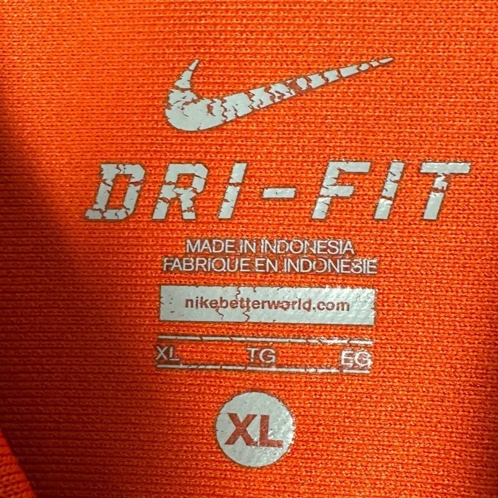 Clemson Tigers Nike Polo Shirt Mens XL Orange Dri-Fit NCAA Performance Rugby EUC
